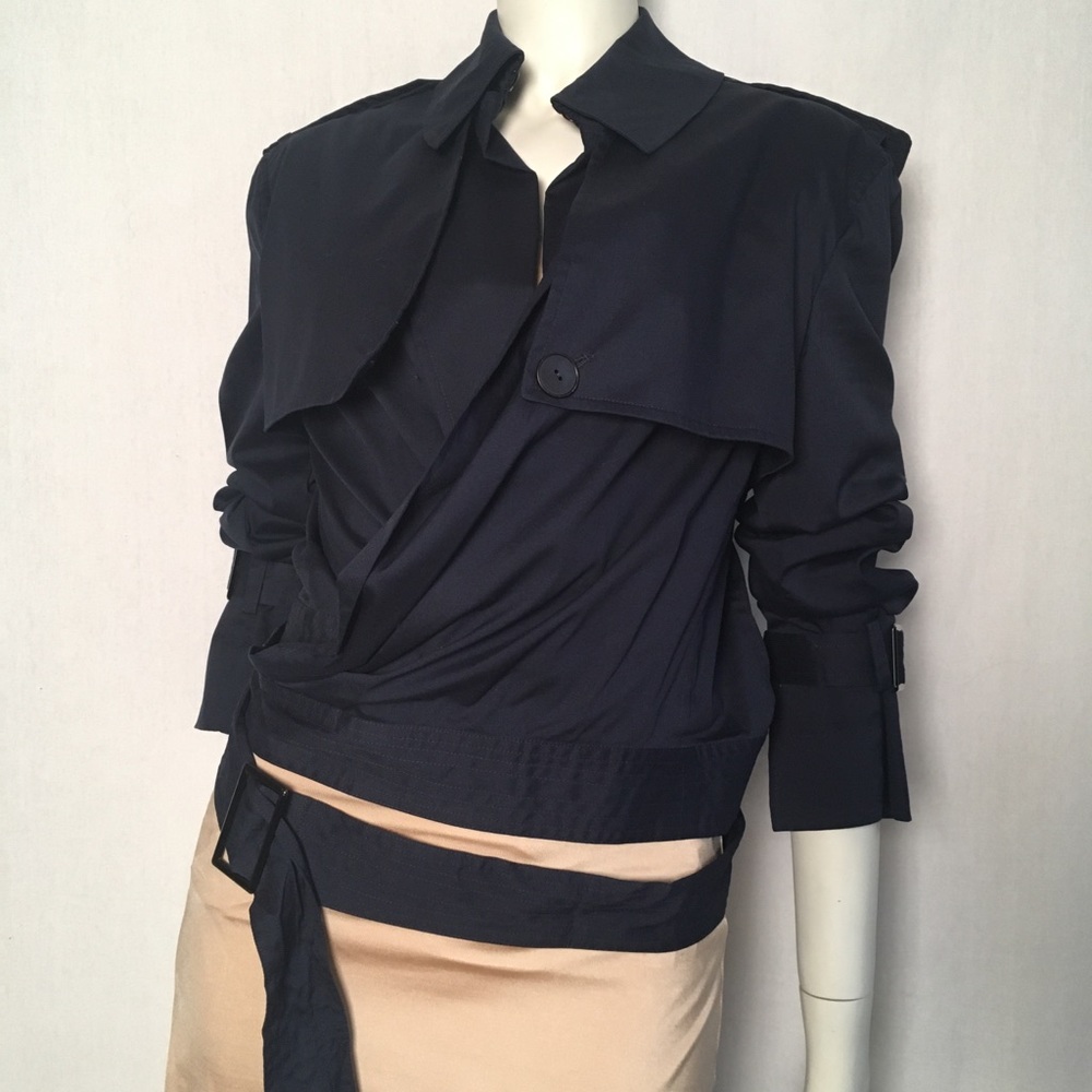 Jean Paul Gaultier Cropped Trench Jacket sz US 6